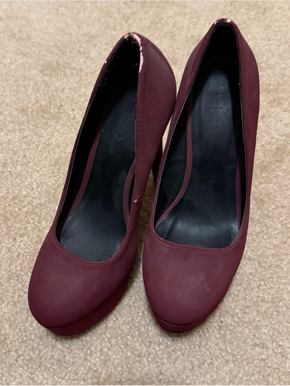 Charlotte Russe Plum Platform Pumps